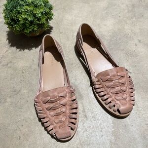 Nisolo Hiarache Leather Sandals Desert Rose Size 8.5 Woven Beachy Boho Summer